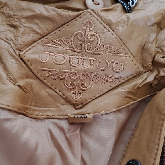 Brown faux lether jacket - Picture 3 of 3